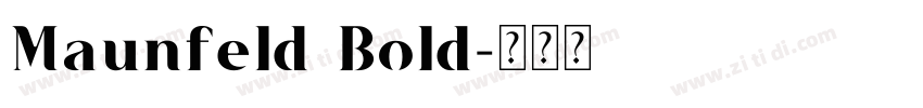 Maunfeld Bold字体转换